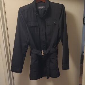 Kenneth Cole Reaction Black Utility Jacket with Belt